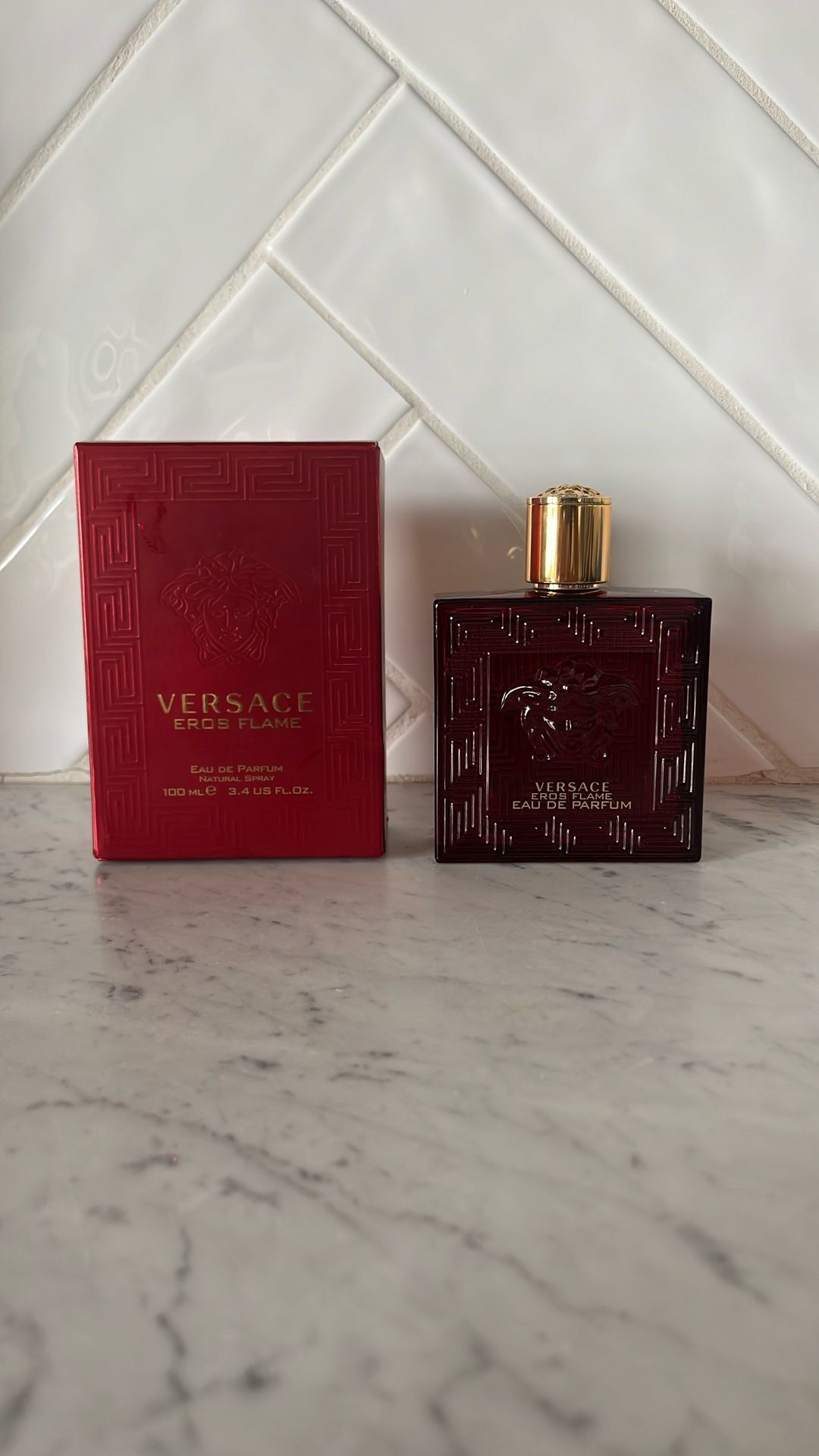 Versace Eros Flame Eau De Parfum, 100 Milliliters Oz)