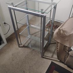 Metal And Glass Stand