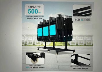Brand new Folding Chair Rack, Holds 42 Chairs or 12 Tables,