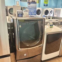LG Washer 5.8 Cu Ft With Pedestal Washer