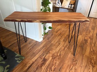 Gorgeous Live Edge Wood Console Entryway Table