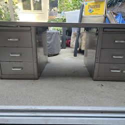 Steelcase Vintage Metal Tanker Desk