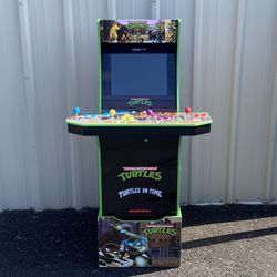 Arcade1Up Teenage Mutant Ninja Turtles Arcade Cabinet Machine with Riser