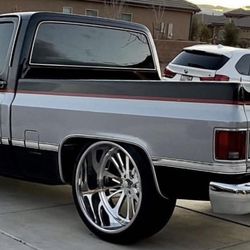 Intro Raider Staggered 22x9 - 24x12 10β Reverse Lip 265/30/22 - 295/30/24 Tires For C-10 Chevyπ₯π₯π₯