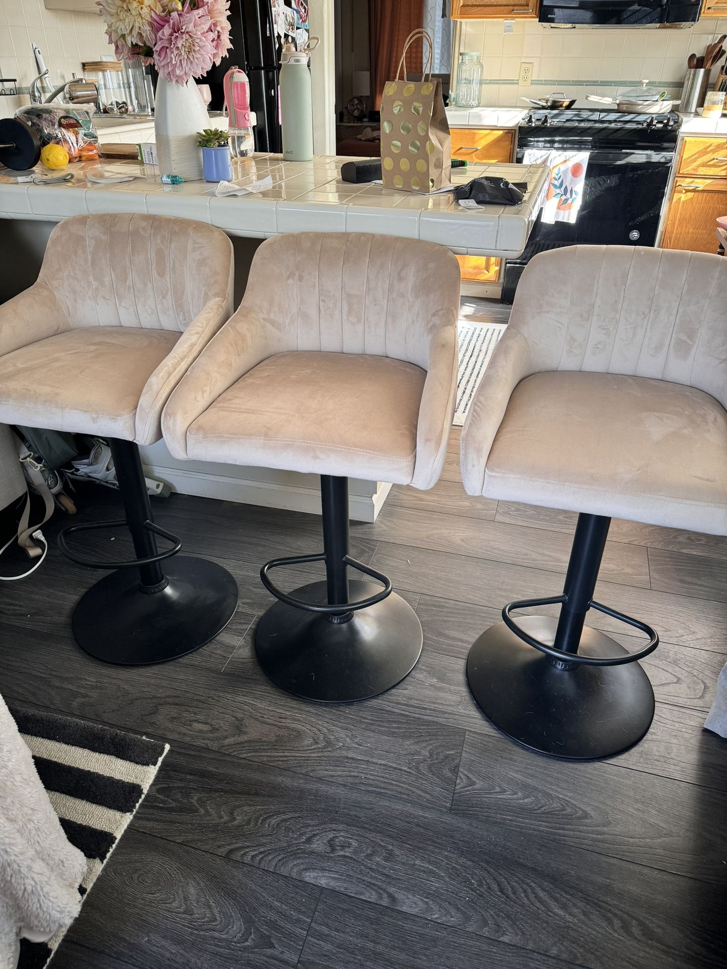Comfy Velvet Counter Stools