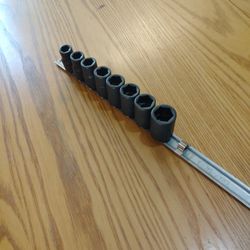 Snap On 7 Metric Shallow Impact Sockets 11 12mm 13mm 14mm 15mm 16mm 17mm 19mm 