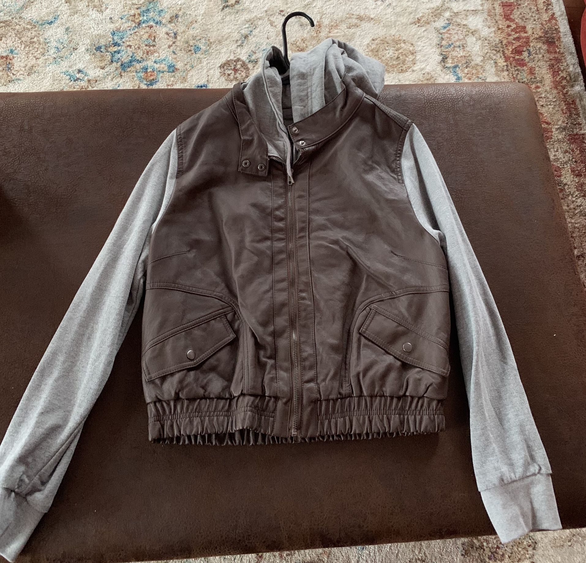 Faux Leather Bomber jacket