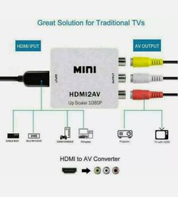 1080P Mini HD Converter Box HDMI to AV RCA CVBS Composite Video Audio Adapter