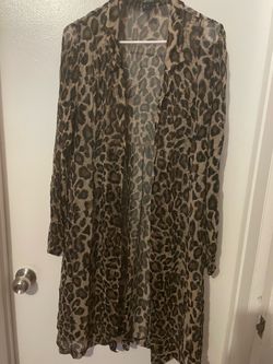 Karen Kane  100% silk sheer duster