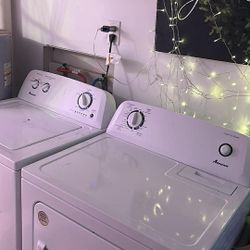 Amana Side-by-Side Top Load Washer and Electric Dryer Set