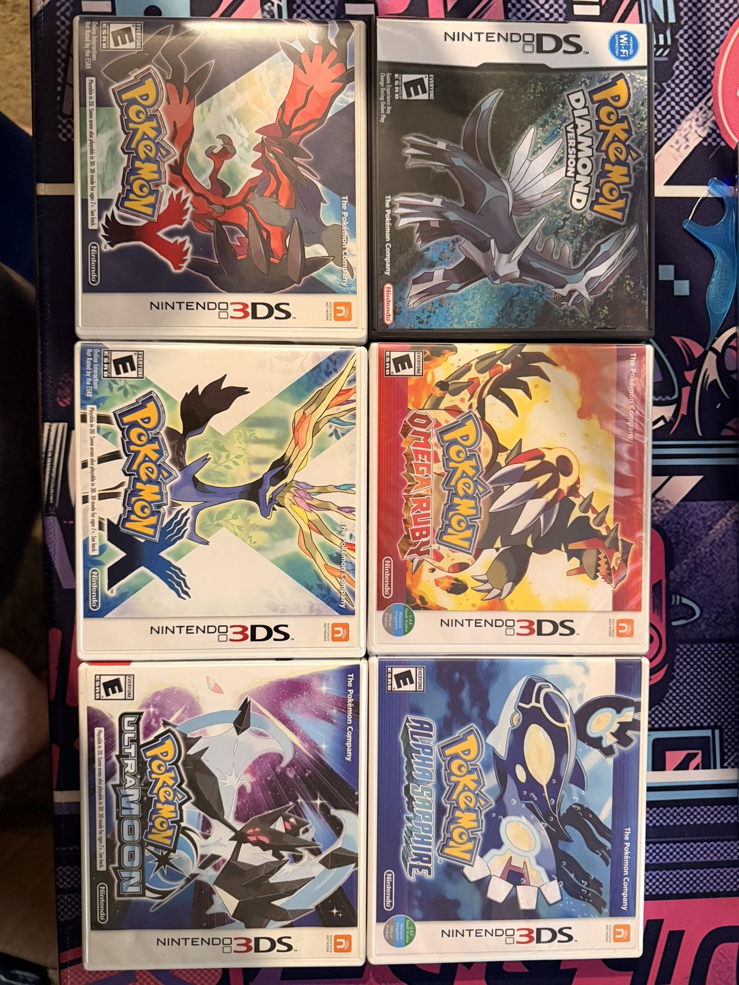 Lot of 9 Pokémon 3DS Games with Case