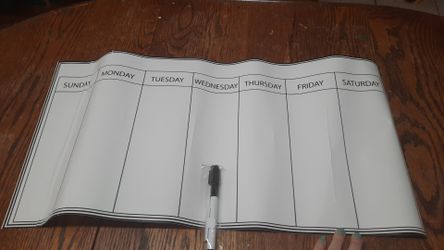 Wall stick on calendar dry erase