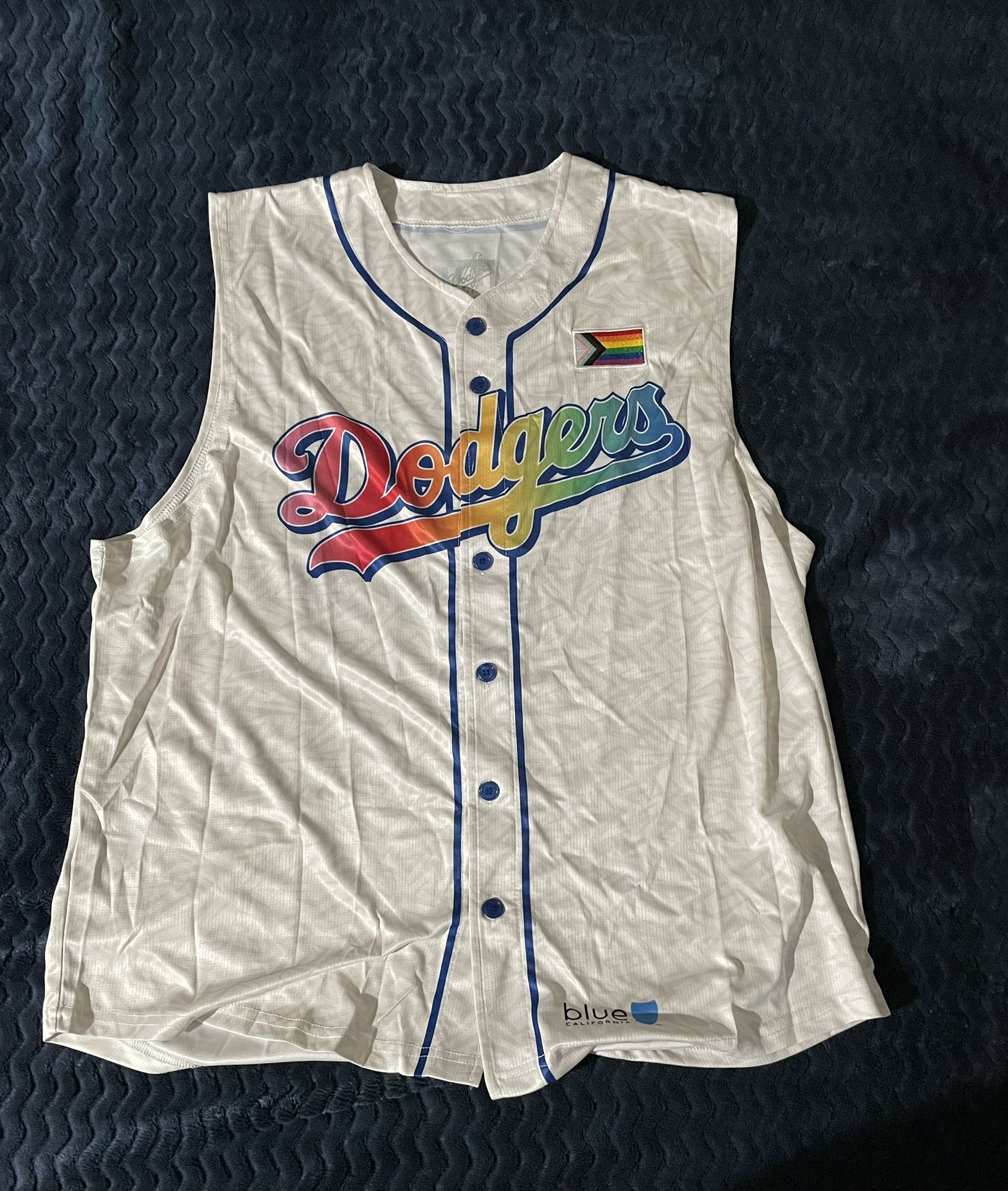 Los Angeles Dodgers LA Pride Baseball Jersey Sleeveless LGBTQ 2025 Size XL
