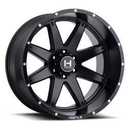 20″ HOSTILE WHEELS H109 ALPHA SATIN BLACK FINISH RIMS