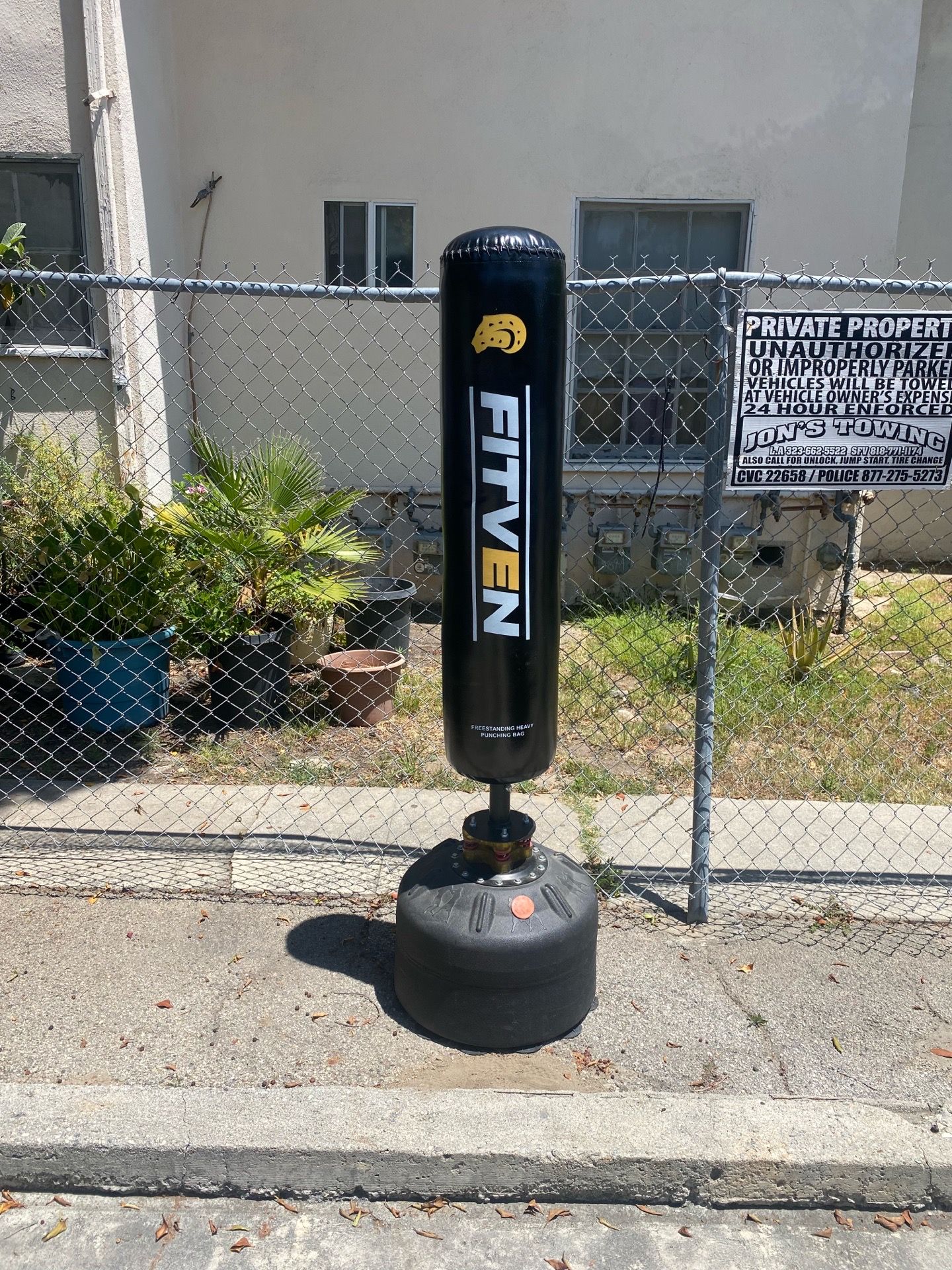 FITVEN Freestanding Heavy Punching Bag – Boxing/Kickboxing Training