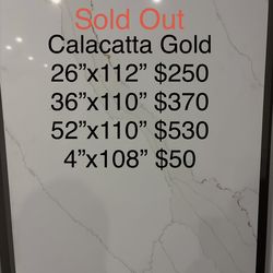 Quartz countertop 26”x112” $250