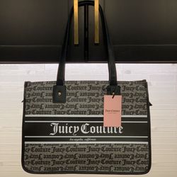Black Beige Fashionista Tote
