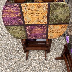 Decoupage Tray Tables/Tv Trays