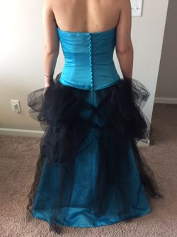Size 8 custom gown black tulle