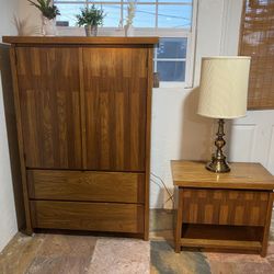 Armoire Dresser  And Night Stand Real Wood 