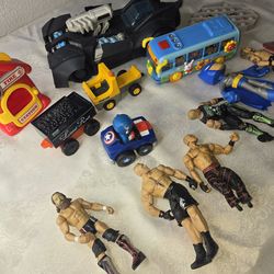 Kids boys mixed toy lot of  toys, figures cars. ,