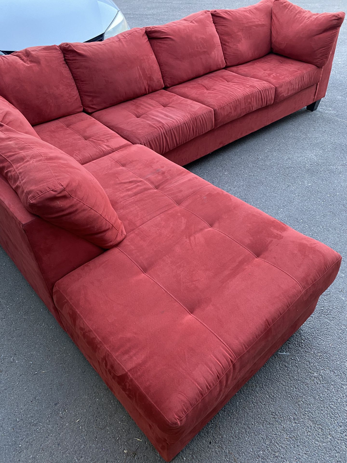 2 Pc Red Couch 