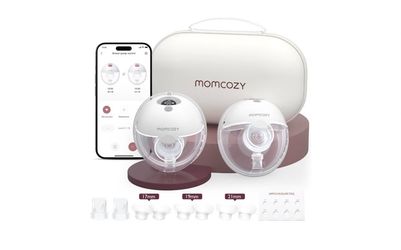 Momcozy M5 Smart APP Controlled Wearable Breast Pump, 2-Pack Quill Gray