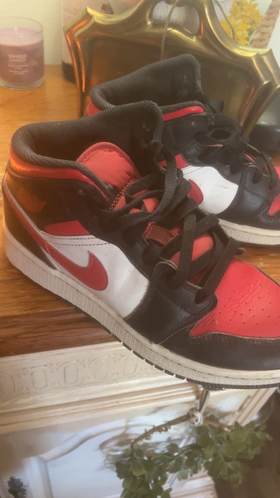 Red Jordans Size 5 Y 