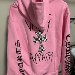 chrome hearts matty boy vanity affair hoodie pink