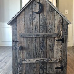Wood Custom Outhouse Themed Cat Closet