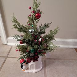 Miniature Christmas Tree with Ornaments