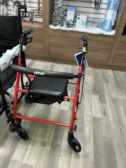 Four Wheel Adult Walker With Seat And Backrest Financing Available ✅ 