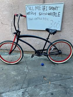 Vintage Cruiser Bike Black and Red