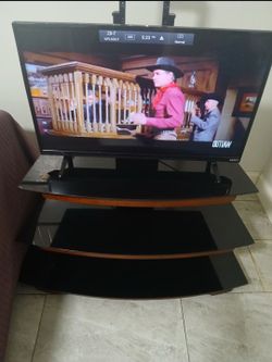Vizio 35" smart tv with three tier entertainment unit