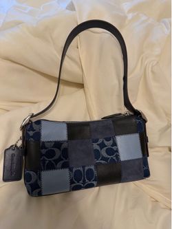 Denim Patchwork CoachTopia Bag