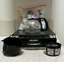 Coffee Supplies KEURIG Pod Storage Tray, Glass Carafe, 2 Coffee Pot Trays