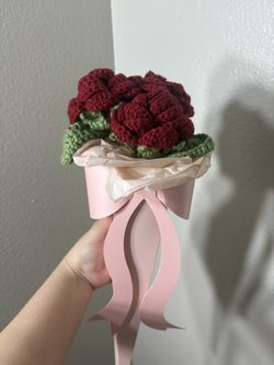 Handmade Crochet Roses Bouquet