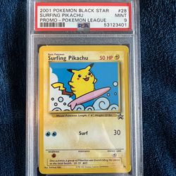 PSA 9 Surfing Pikachu Black Star Promo Card Pokémon 