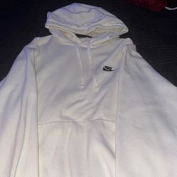 White Nike Hoodie, Large