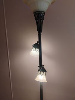 Traditional 3-light torchiere floor lamp frosted glass shades with no cracks or chips $35 Greenway and Cave Creek Rd