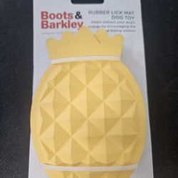 Rubber Lick Mat Dog Toy Yellow Pineapple Shape
