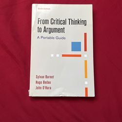 From Critical Thinking To Argument 