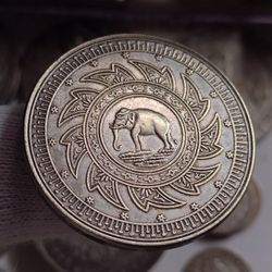 Grate-Memorabilia: 1X1 Remodel Silver Plated Coin**For Collection & Gift.
THAILAND. Baht, ND (1860). Bangkok Mint. Rama IV. 
Weight: 22.6 grams.
