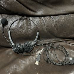 Computer/laptop USB on-ear headset