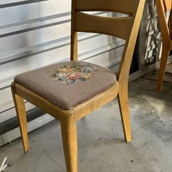 HeyWood Wakefield Chair With Vintage Upholstery