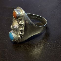 Silver Ring With Turquoise 