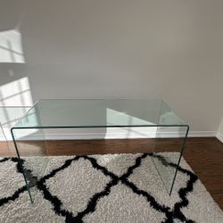 Living Spaces Glass Console/ Desk
