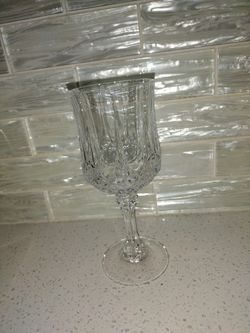Set Of 12 Cristal D'Arques Longchamp 5.5 Ounce All Purpose Wine Glasses Crystal Wine or Water Glasses