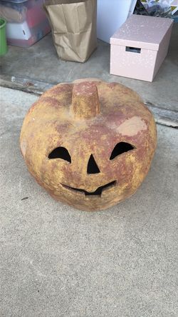 Large terra cotta pumpkin