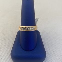14KT Gold Diamond Wedding Band